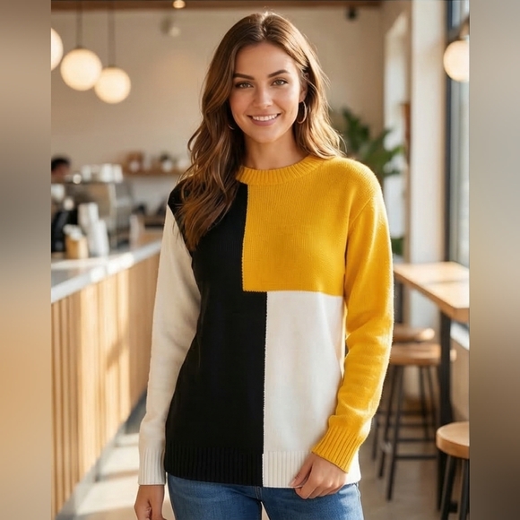 Color Block Knit Sweater - Picture 7 of 13